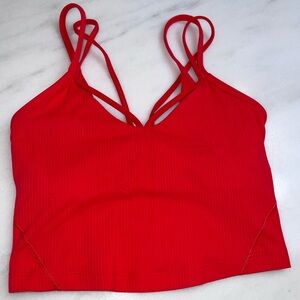 Lululemon Align Strappy Ribbed Tank Top hot heat red Sz 2